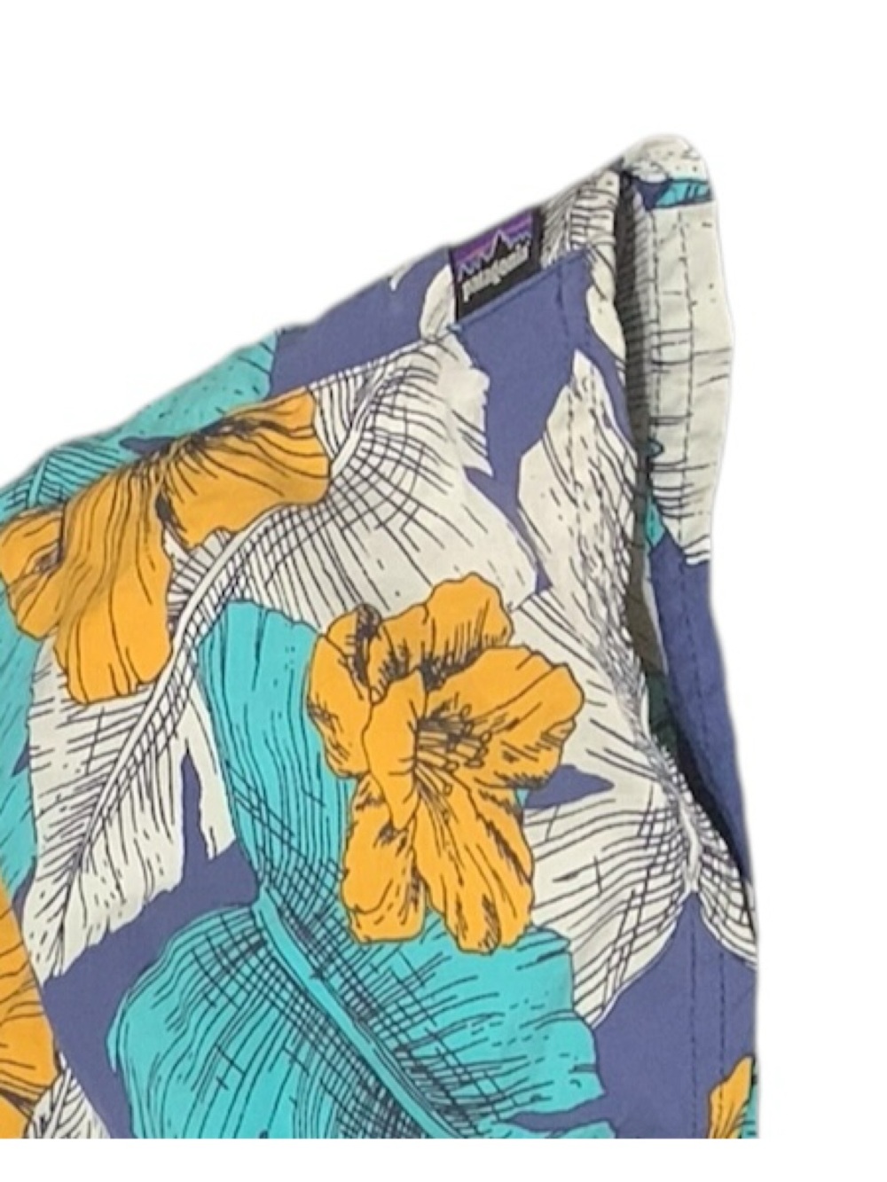 Patagonia Baggies Skirt Women's Floral Tropical Hibiscus Quick Dry Athletic Blue - Picture 5 of 5